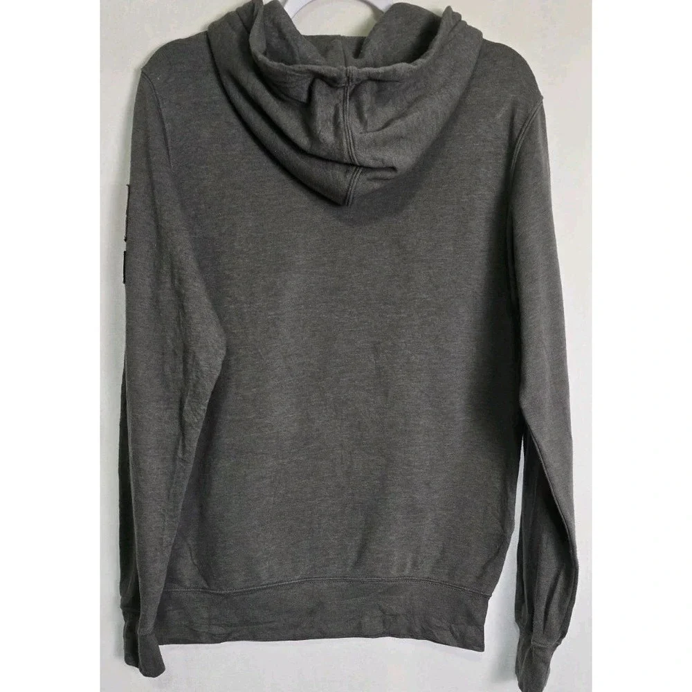 The North Face Sweater  SMALL PETITE Gray Pullover‎ Hoodie Sweatshirt Pocket - Picture 4 of 7